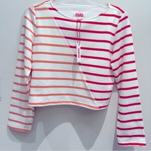 SOLID & STRIPED The Brandi Top Red and White Striped Top Size L